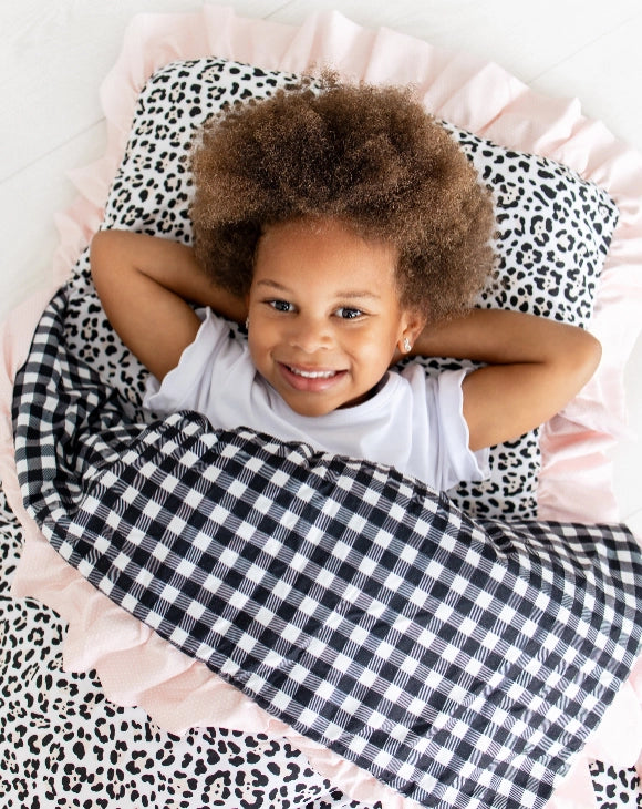 Leopard & Gingham Nap Mat - PREORDER