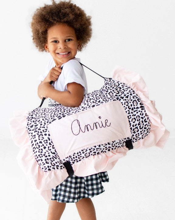 Leopard & Gingham Nap Mat - PREORDER