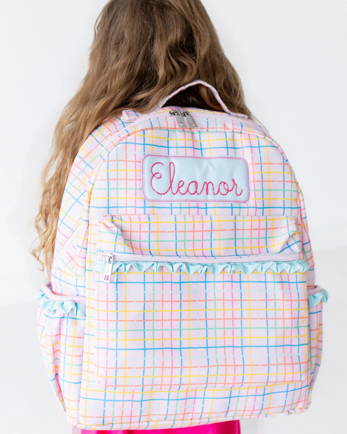 Pink Plaid Backpack - PREORDER