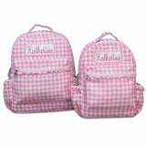 Pink Gingham Backpack - PREORDER