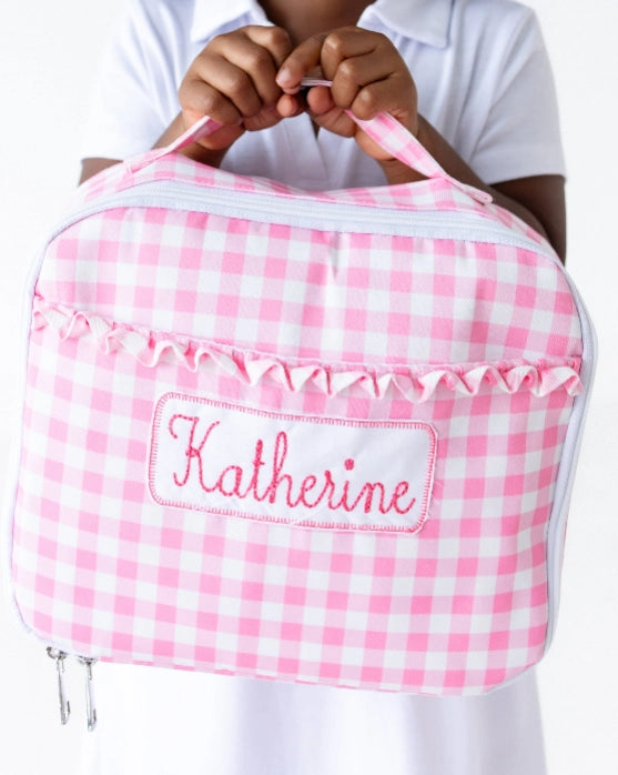 Pink Gingham Lunch Box - PREORDER