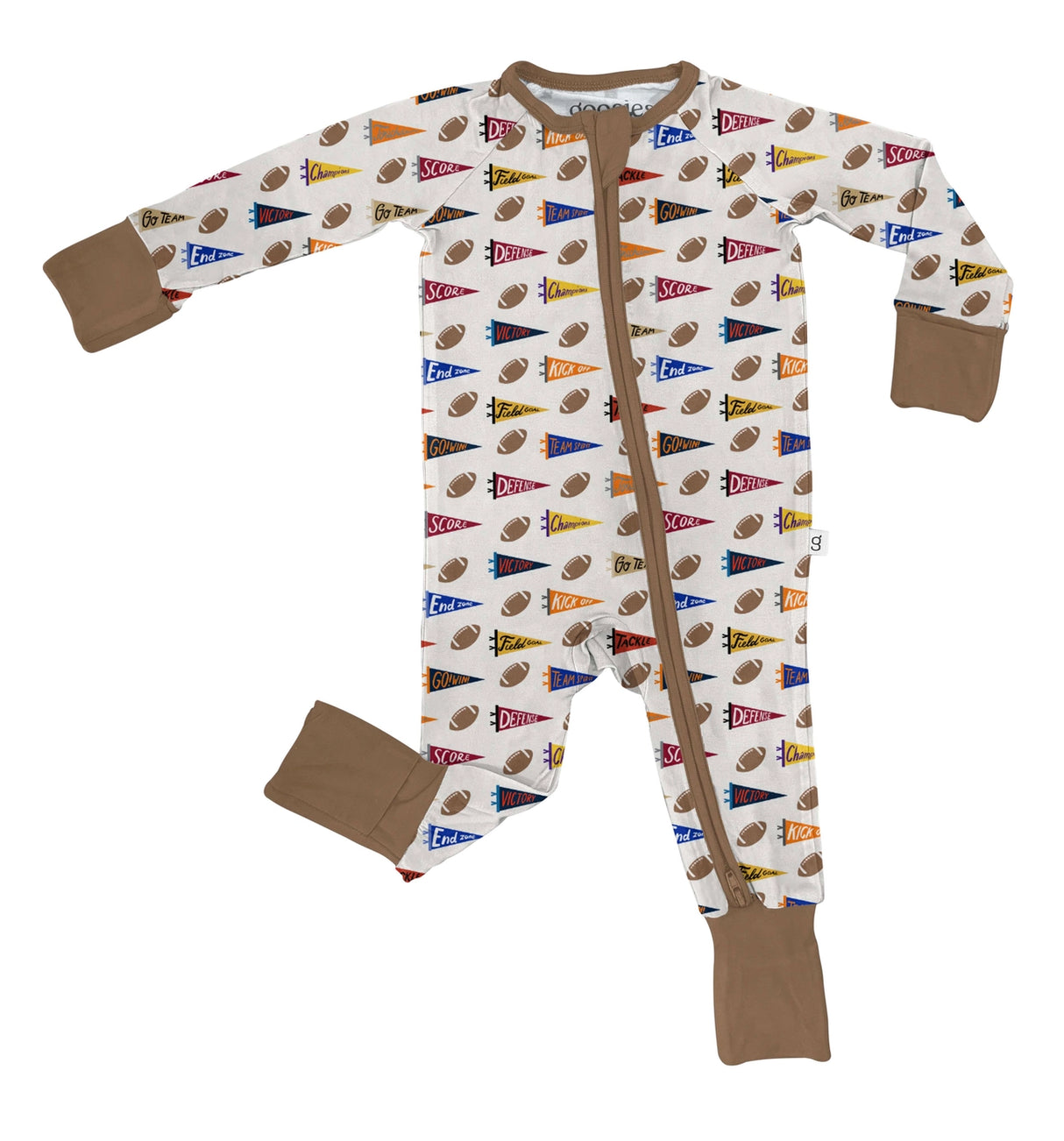 Varsity Football Flags 2-Way Zipper PJ’s