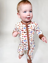 Varsity Football Flags 2-Way Zipper PJ’s