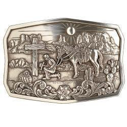 Praying Cowboy Cactus Buckle