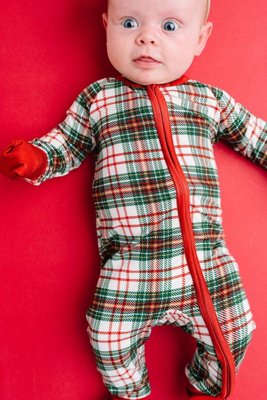 Christmas Plaid Bamboo Zipper PJ’s