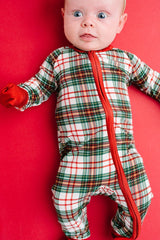 Christmas Plaid Bamboo Zipper PJ’s
