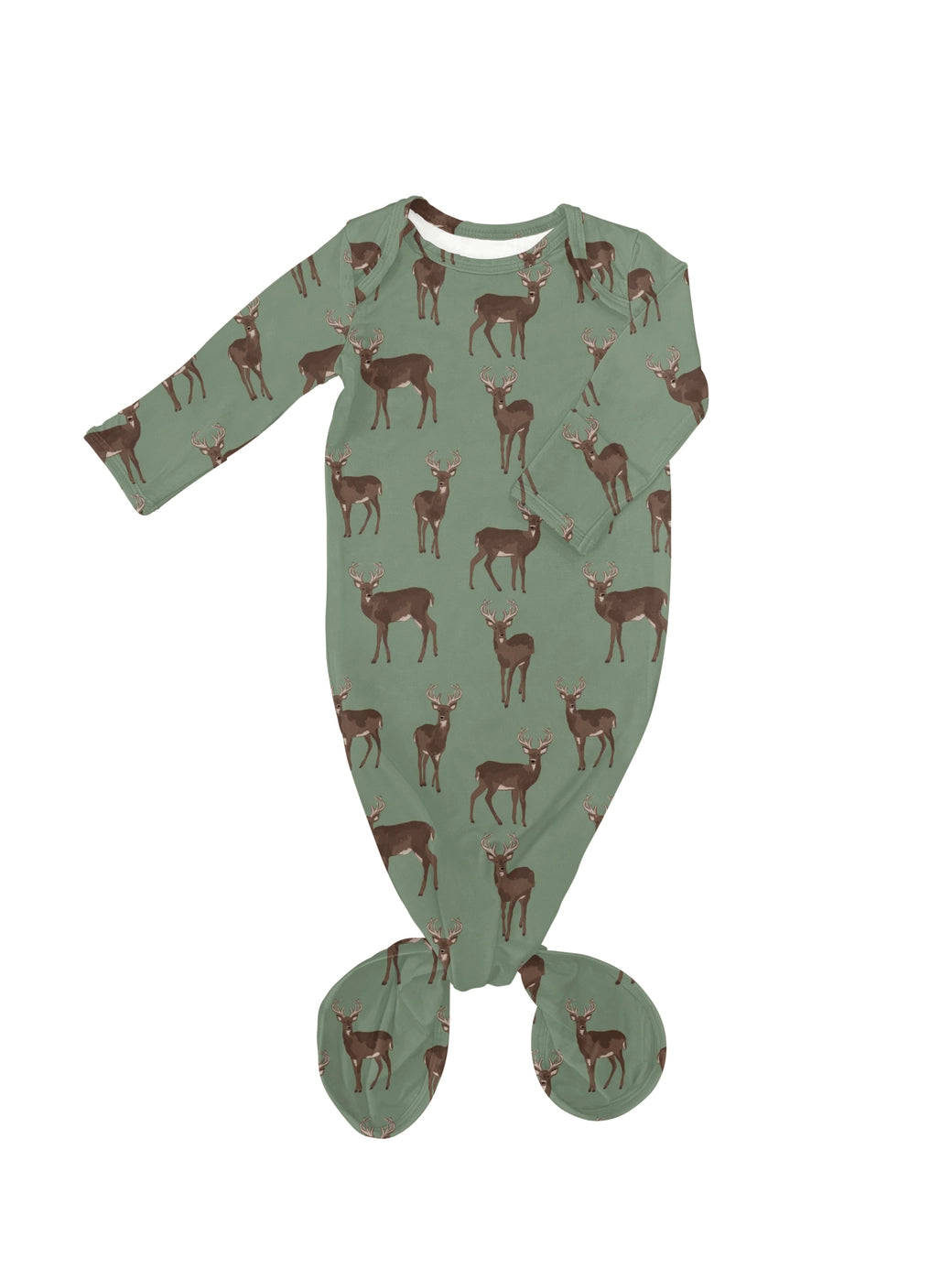 Green Deer Bamboo Knotted Gown