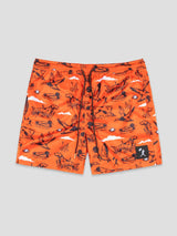 Hardball Hunter Diamond Air Mesh Shorts: Orange