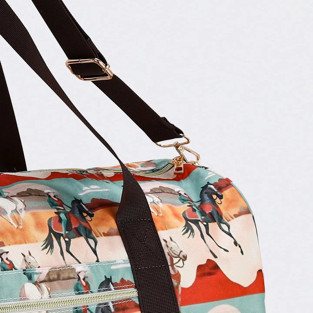 Western Mountain Scene Duffle Bag