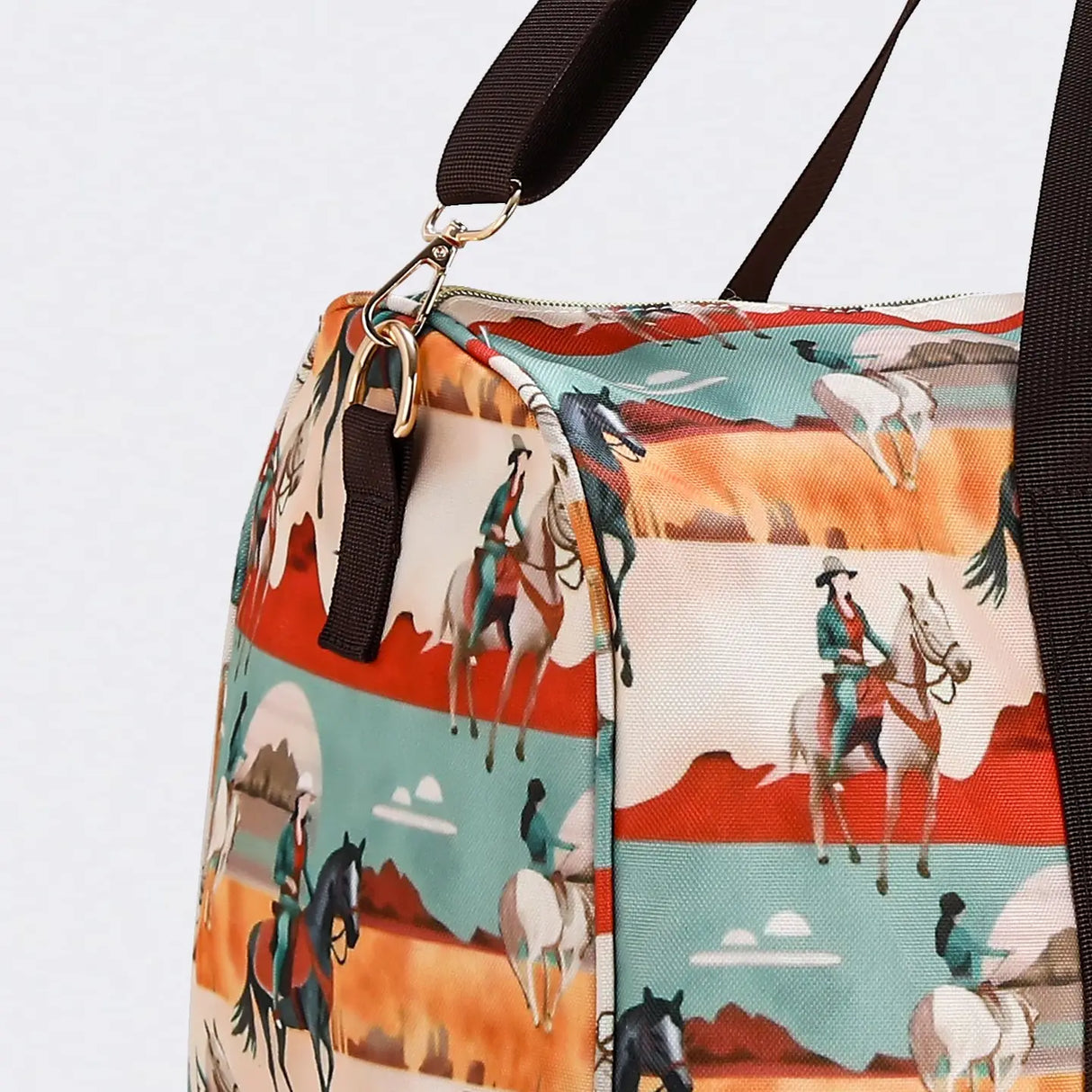Western Mountain Scene Duffle Bag