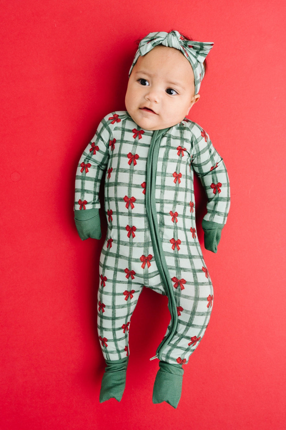 Gift Wrapped Bow Bamboo Zipper PJ