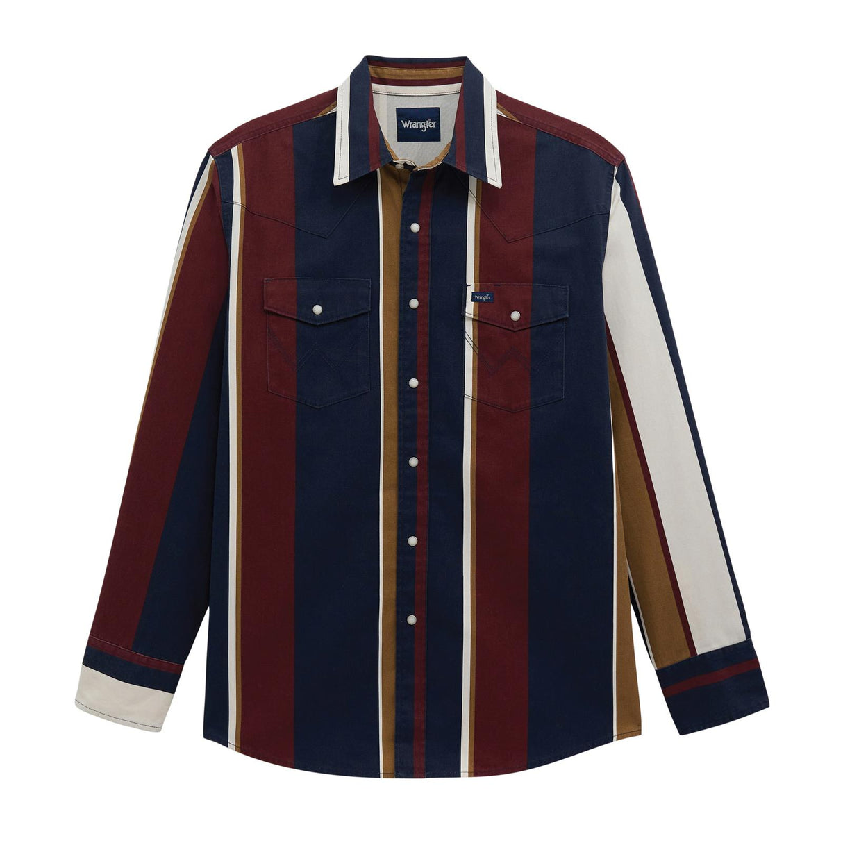 Vintage Brushpopper Navy Multi Pearl Snap