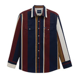 Vintage Brushpopper Navy Multi Pearl Snap