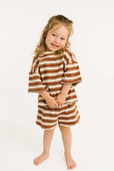 Toffee Stripe Slouchy Set
