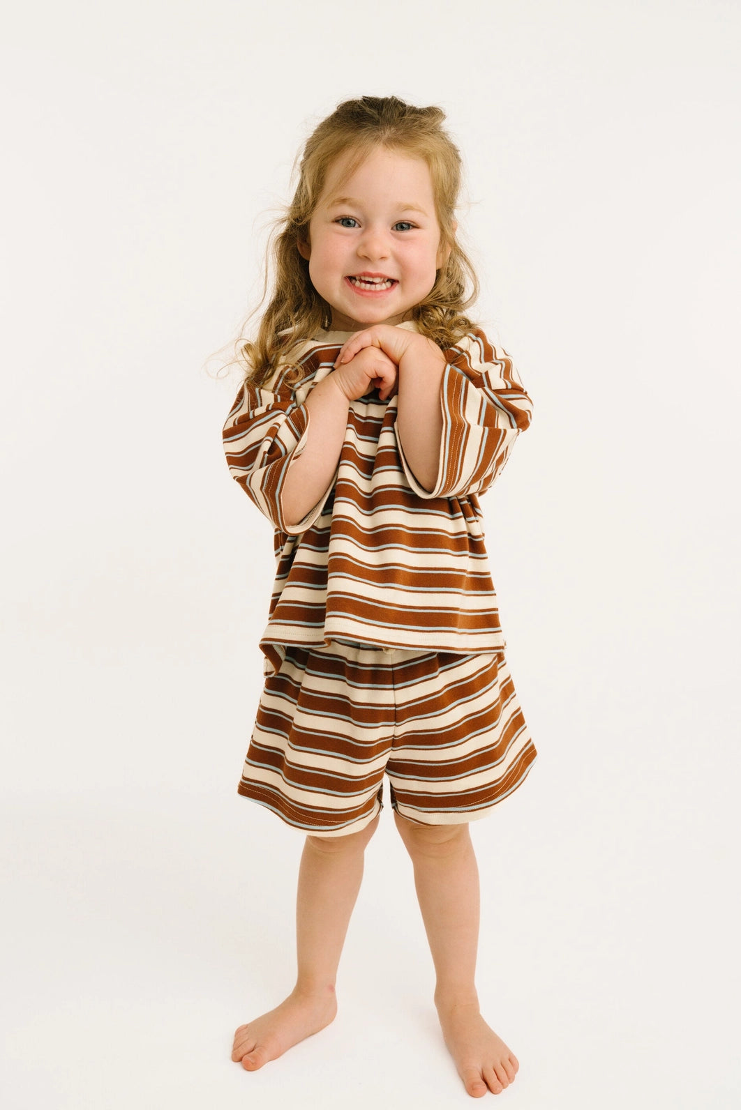 Toffee Stripe Slouchy Set