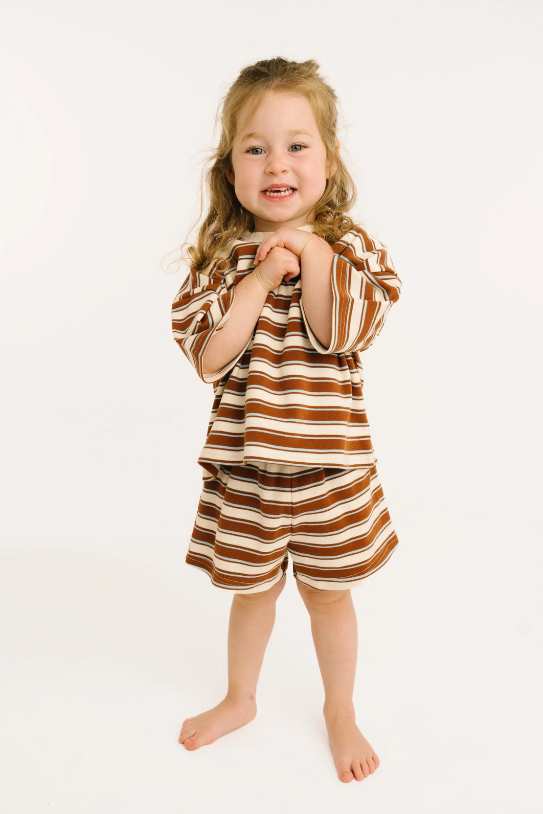 Toffee Stripe Slouchy Set