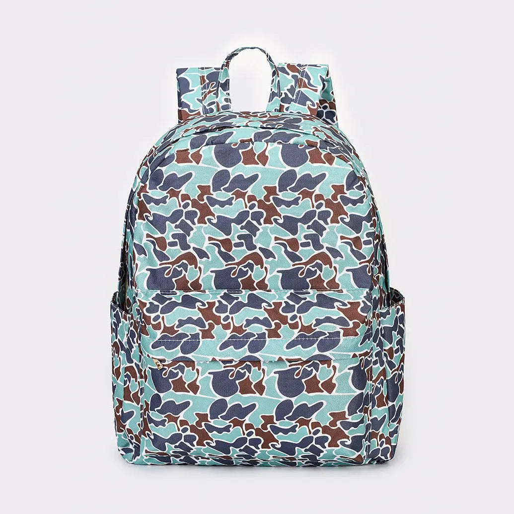 Blue & Green Camo Backpack
