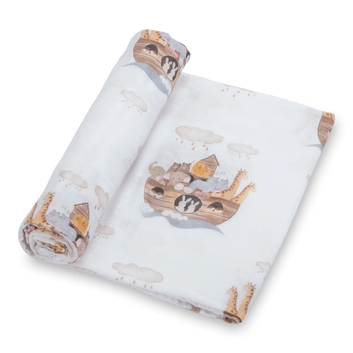 Noah’s Ark Cotton Muslin Swaddle