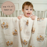 Noah’s Ark Cotton Muslin Swaddle