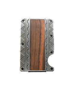 3D Smart Wallet Wood Inlay & Silver