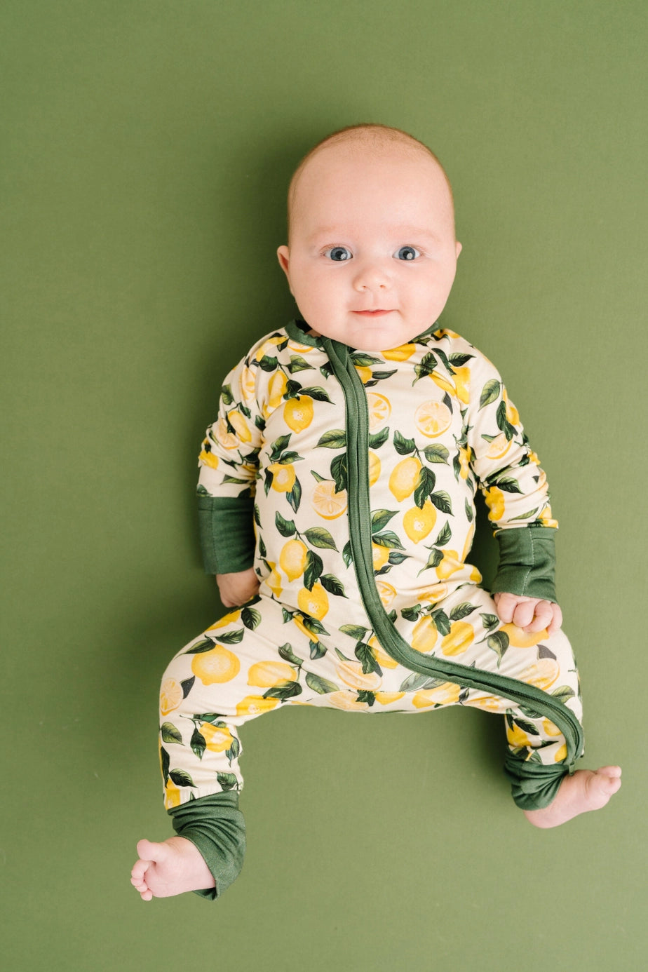 Zesty Lemon Bamboo Zipper PJ’s