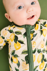 Zesty Lemon Bamboo Zipper PJ’s