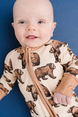 Grizzly Bear Bamboo Zipper PJ’s