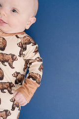 Grizzly Bear Bamboo Zipper PJ’s