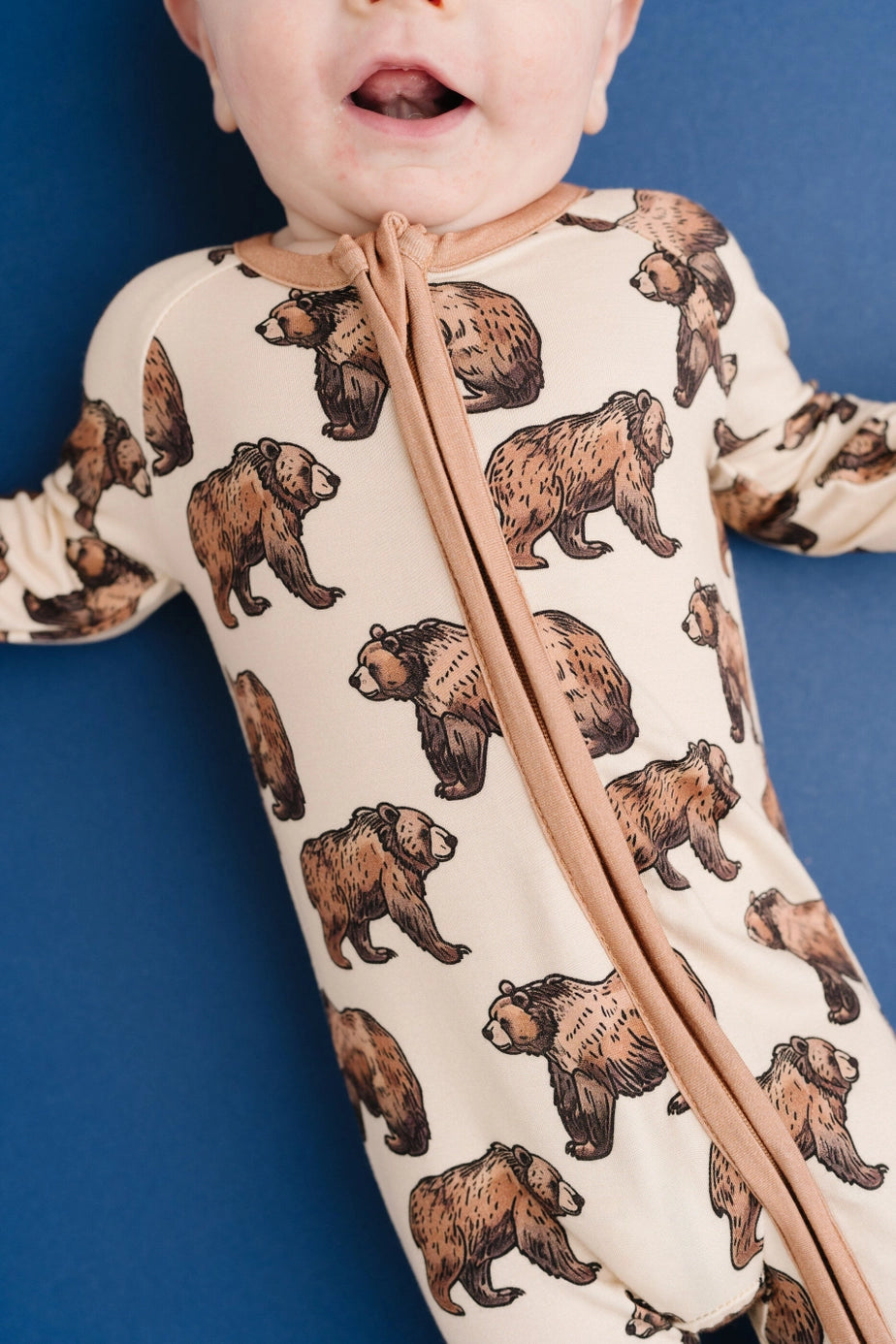 Grizzly Bear Bamboo Zipper PJ’s