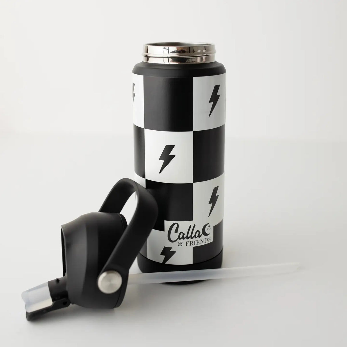 Kyler Checkered Bolts Tumbler