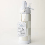 Kyler Taupe Checkered Tumbler