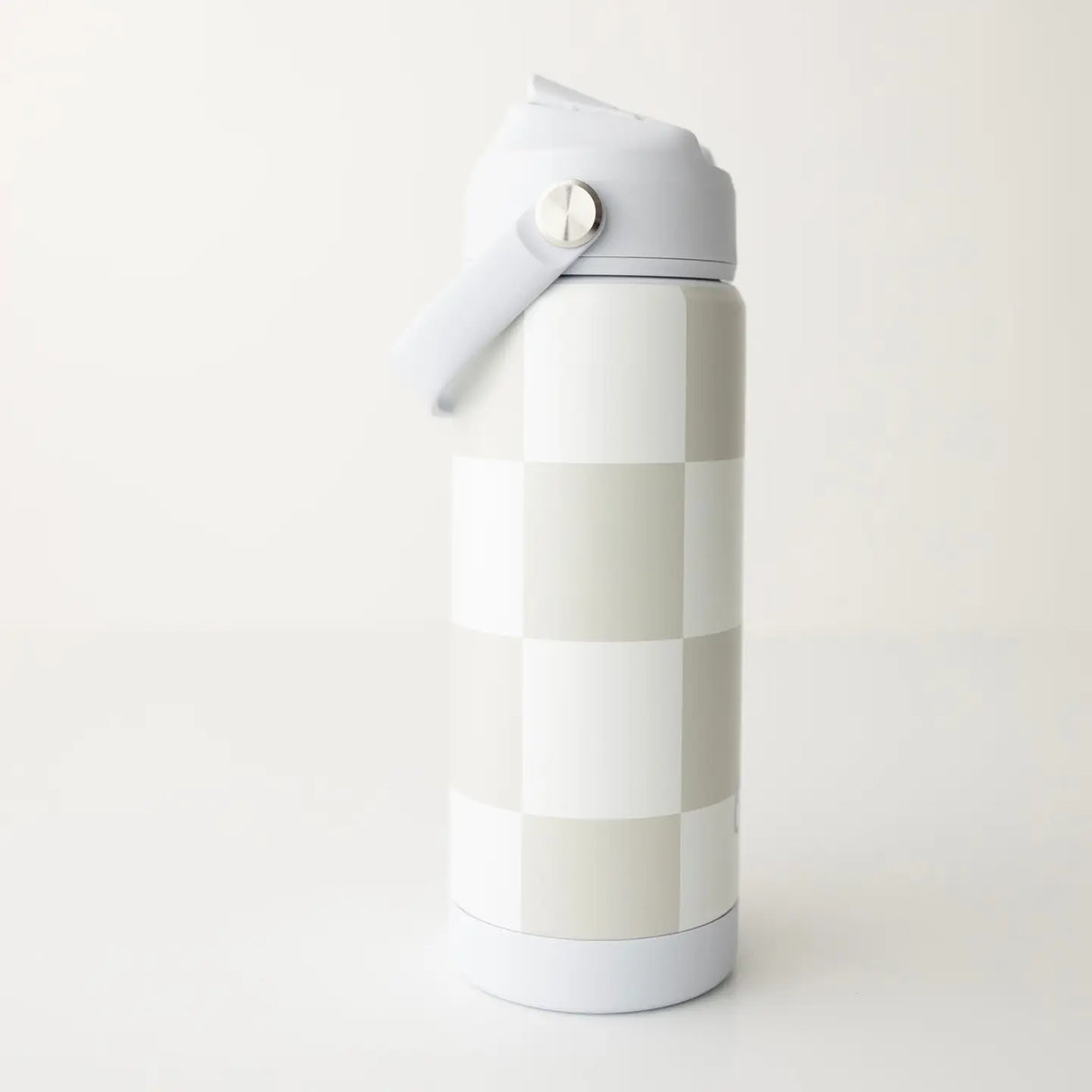 Kyler Taupe Checkered Tumbler