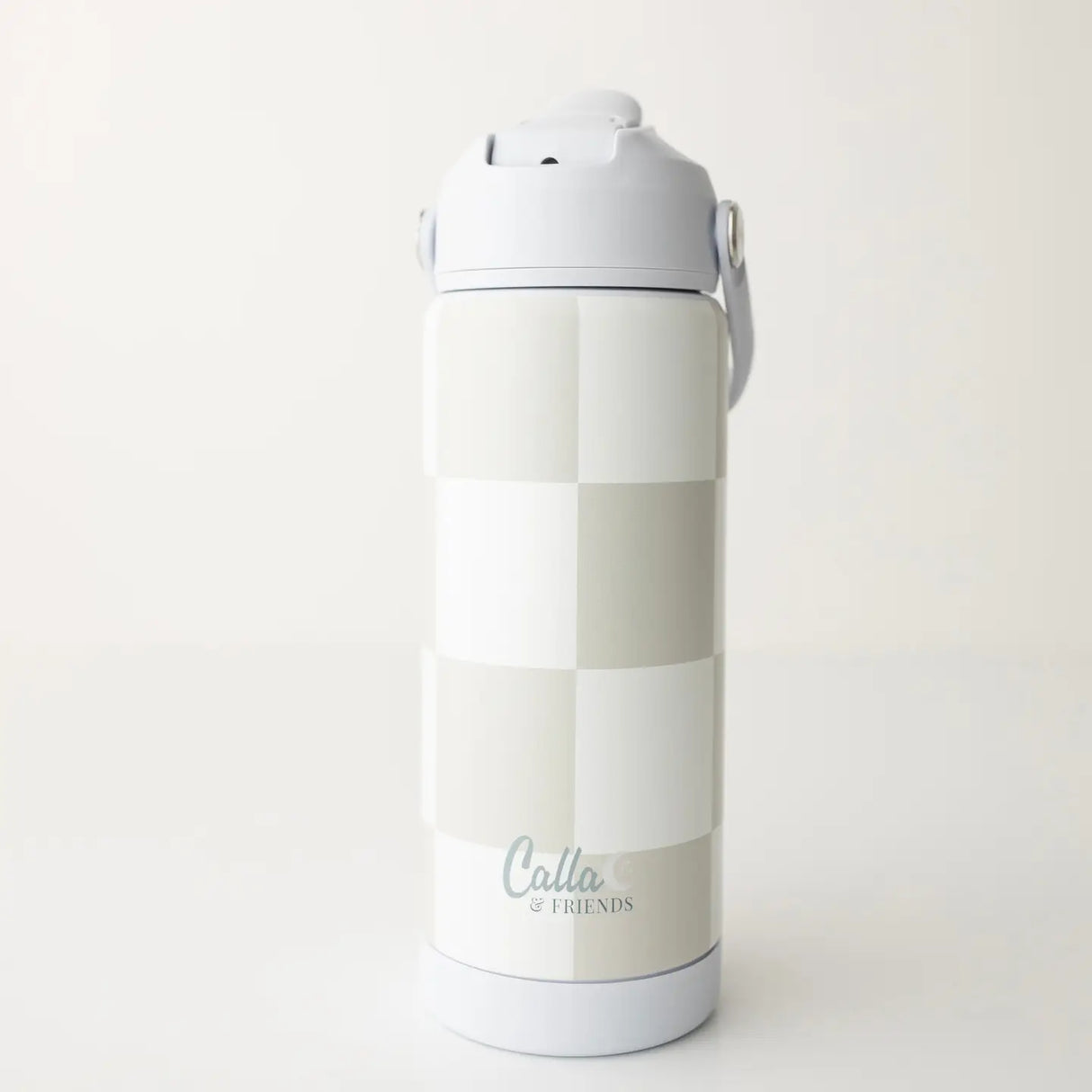 Kyler Taupe Checkered Tumbler