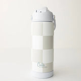 Kyler Taupe Checkered Tumbler