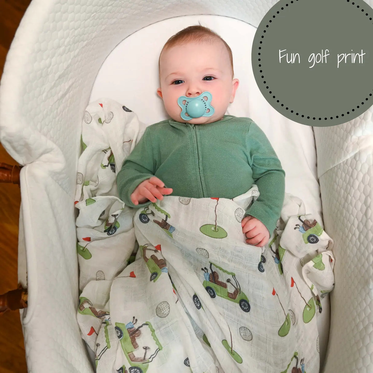 Golf A Round Cotton Muslin Swaddle