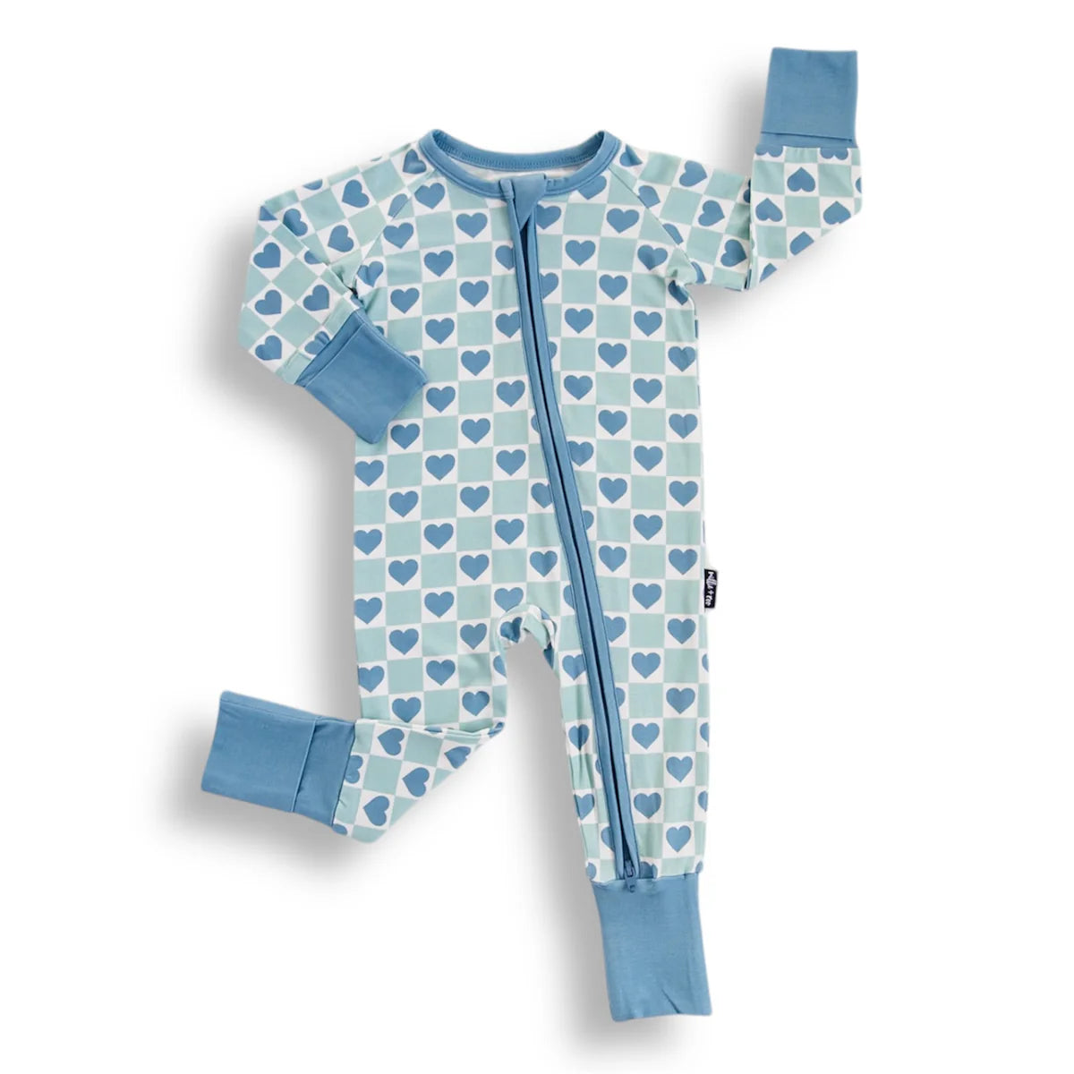 Blue Hearts 2-Way Zipper PJ’s