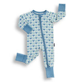 Blue Hearts 2-Way Zipper PJ’s