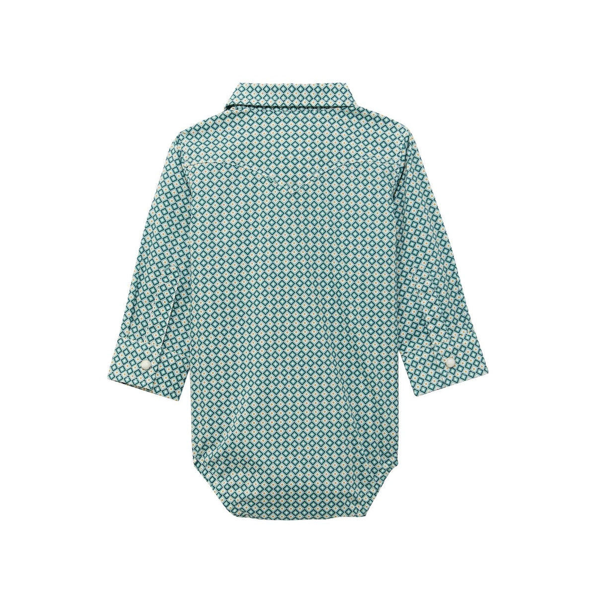 Wrangler Infant Long Sleeve Turquoise Bodysuit