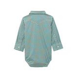 Wrangler Infant Long Sleeve Turquoise Bodysuit