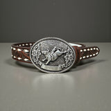 Nocona Boys Floral Belt w/ Bull Rider Buckle