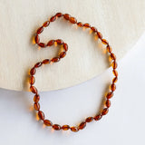 Polished Cognac Baltic Amber Necklace