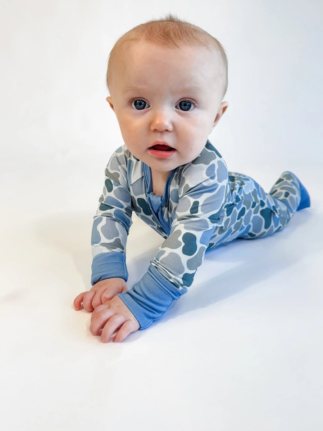 Blue Pebble Camo 2-Way Zipper PJ’s