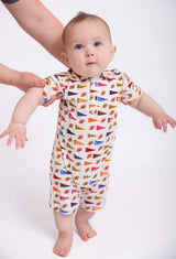 Varsity Football Polo Bamboo Romper