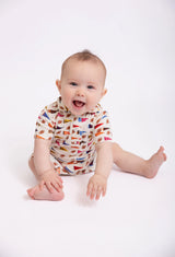 Varsity Football Polo Bamboo Romper
