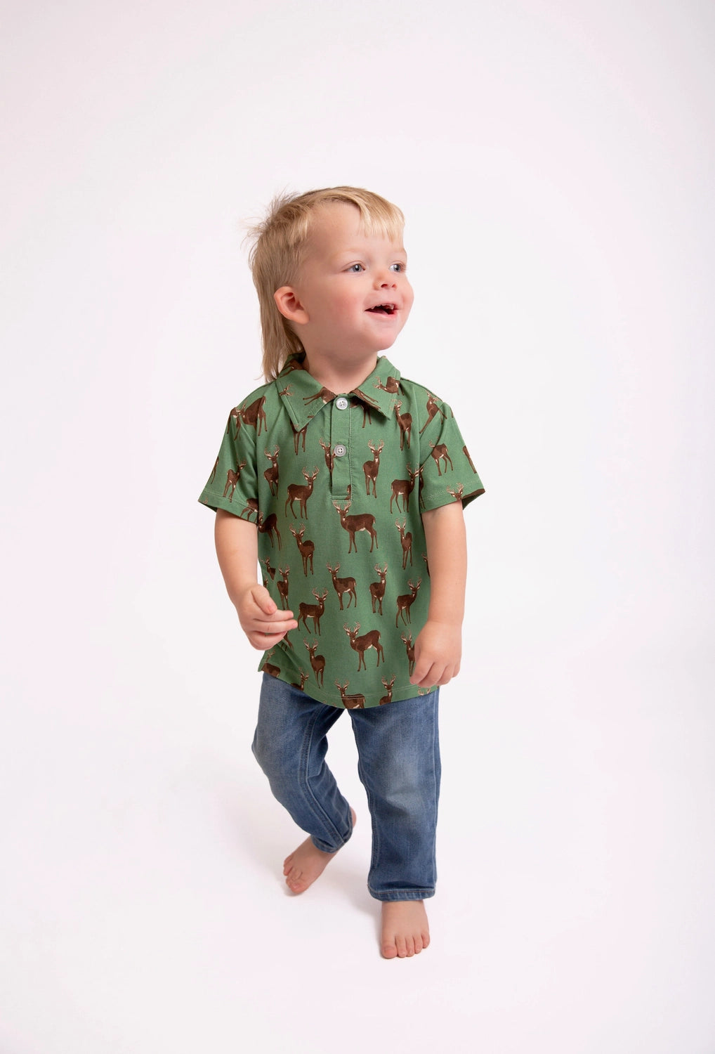 Green Deer SS Polo
