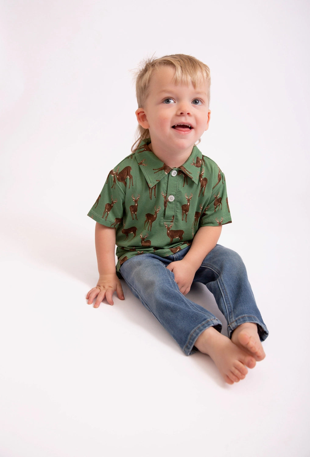 Green Deer SS Polo