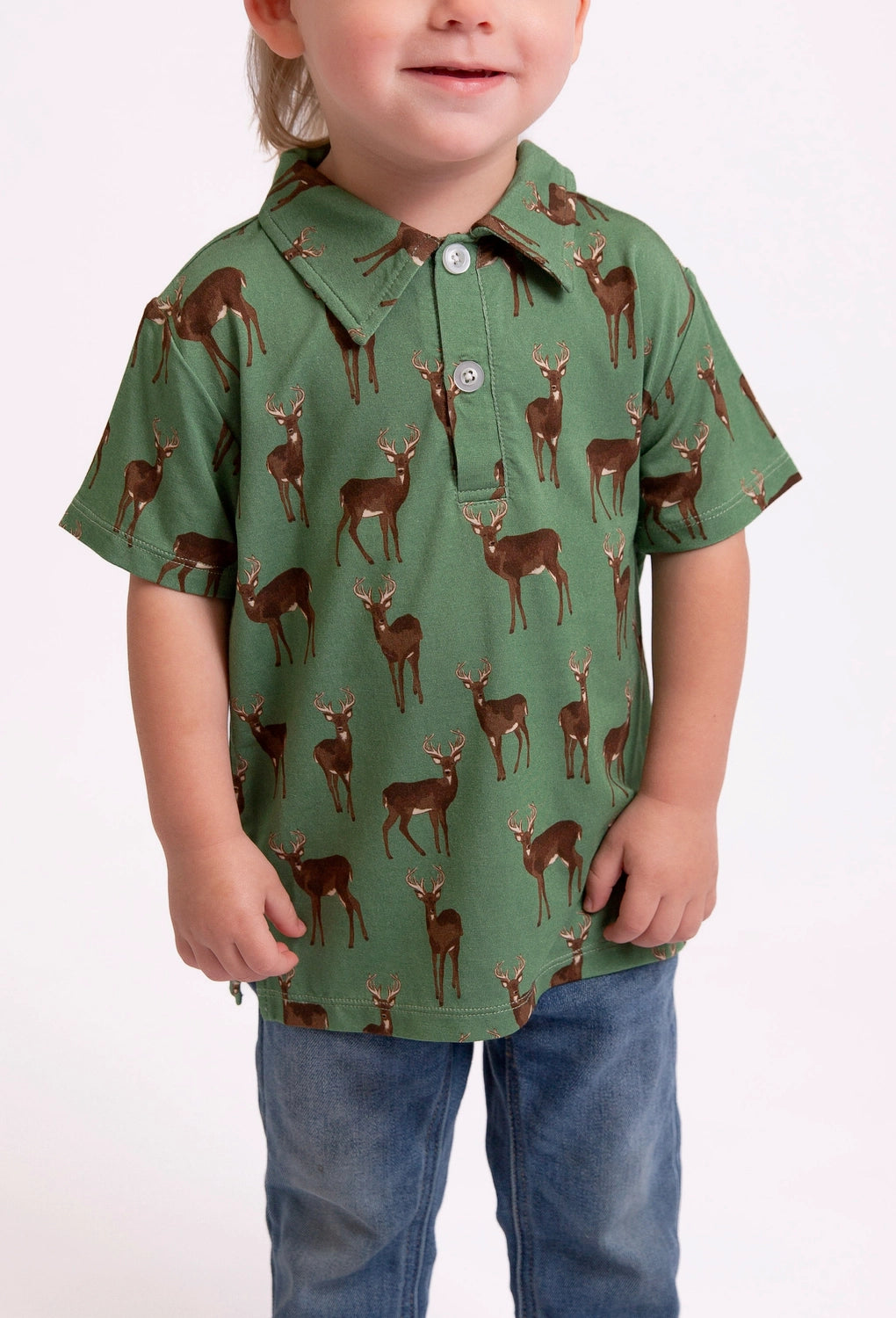 Green Deer SS Polo