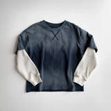 Navy Acid Washed Layered Tee