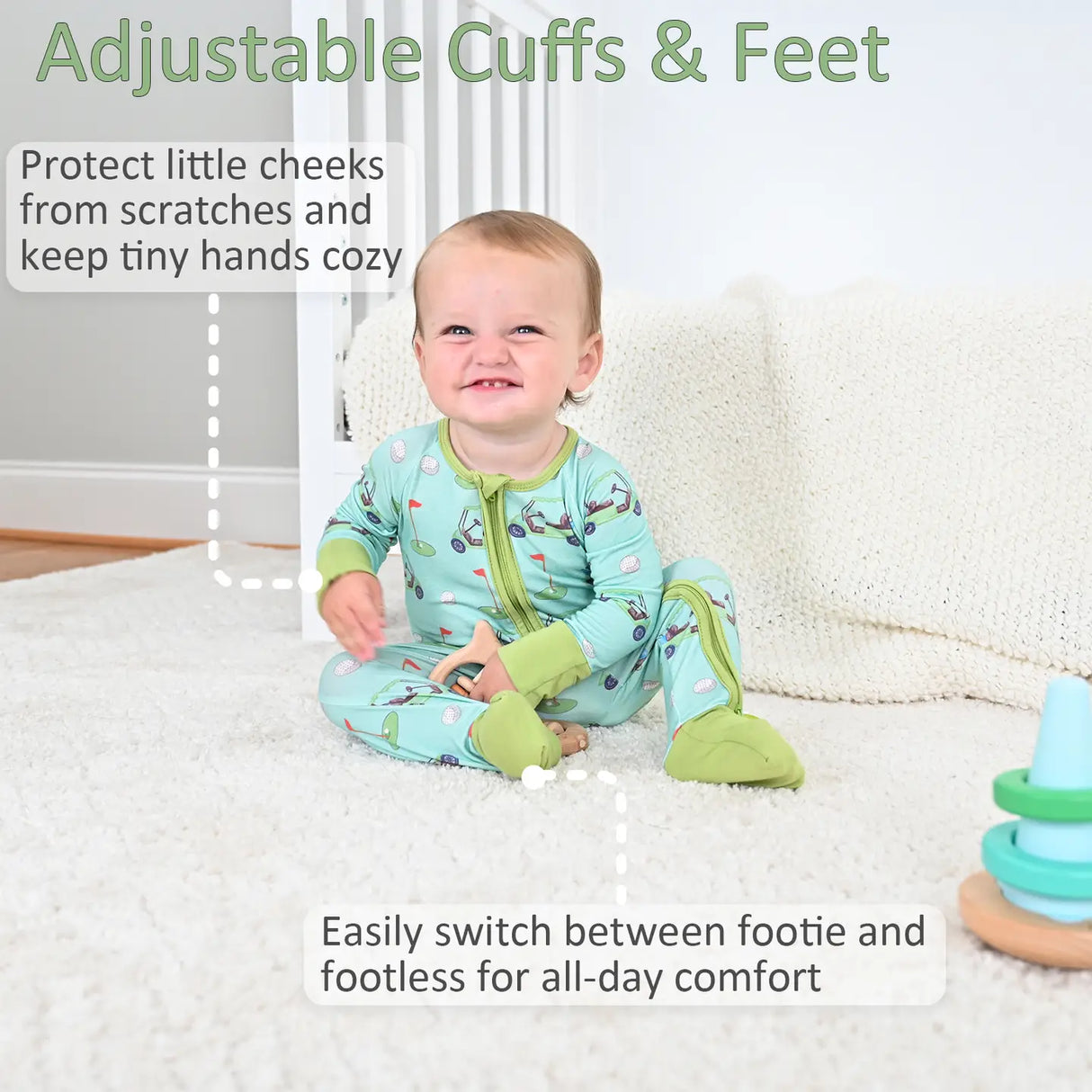 Golf A Round Bamboo Zipper PJ’s