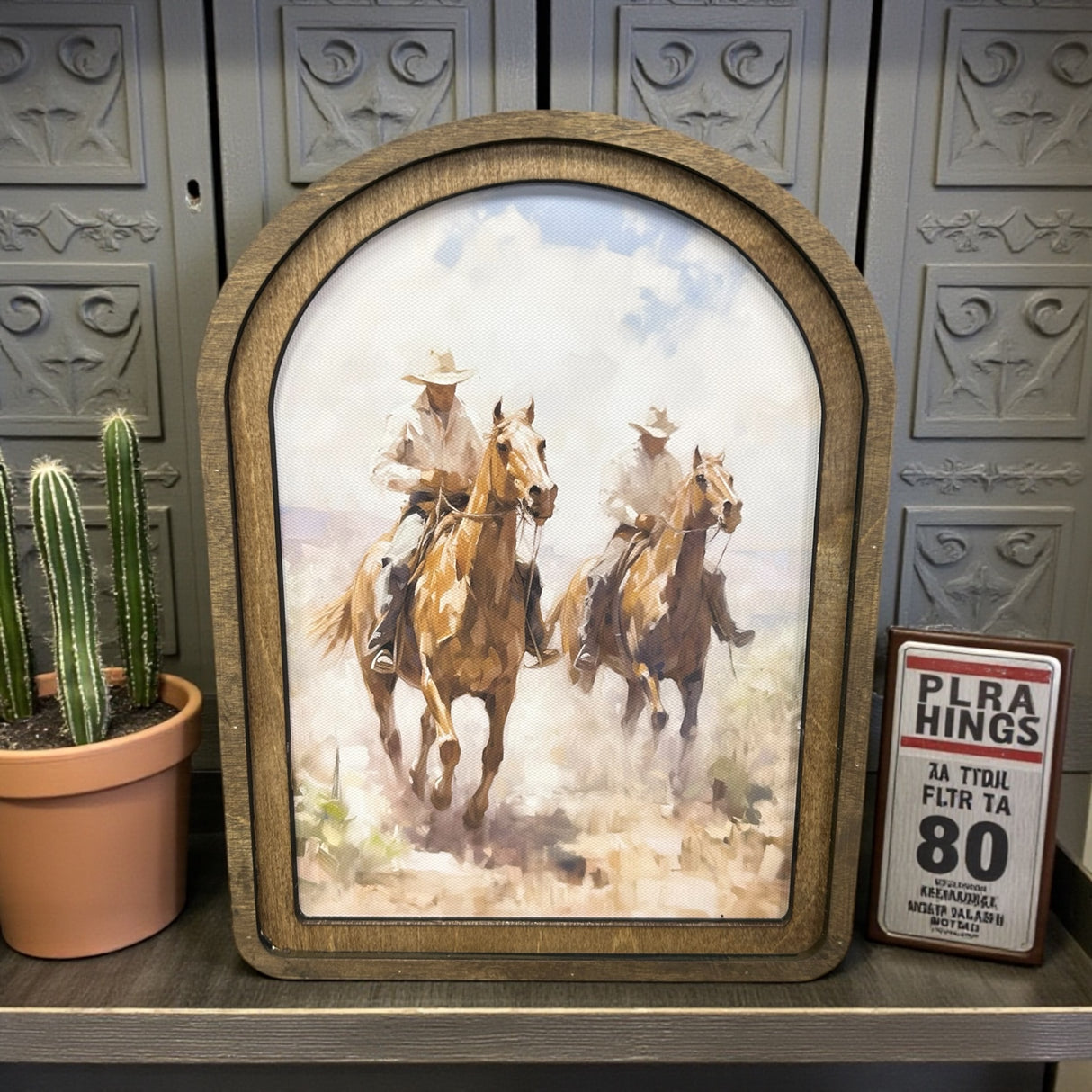 Arch Top Cowboys Ride Canvas Photo